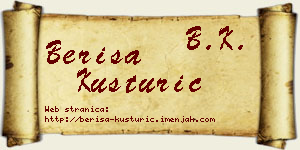 Beriša Kusturić vizit kartica